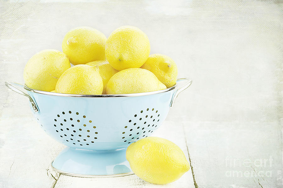 Lemon Photograph - Lemons in Retro by Stephanie Frey
