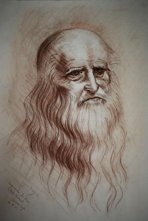 Leonardo Da Vinci Study Drawing by Lynn Hughes