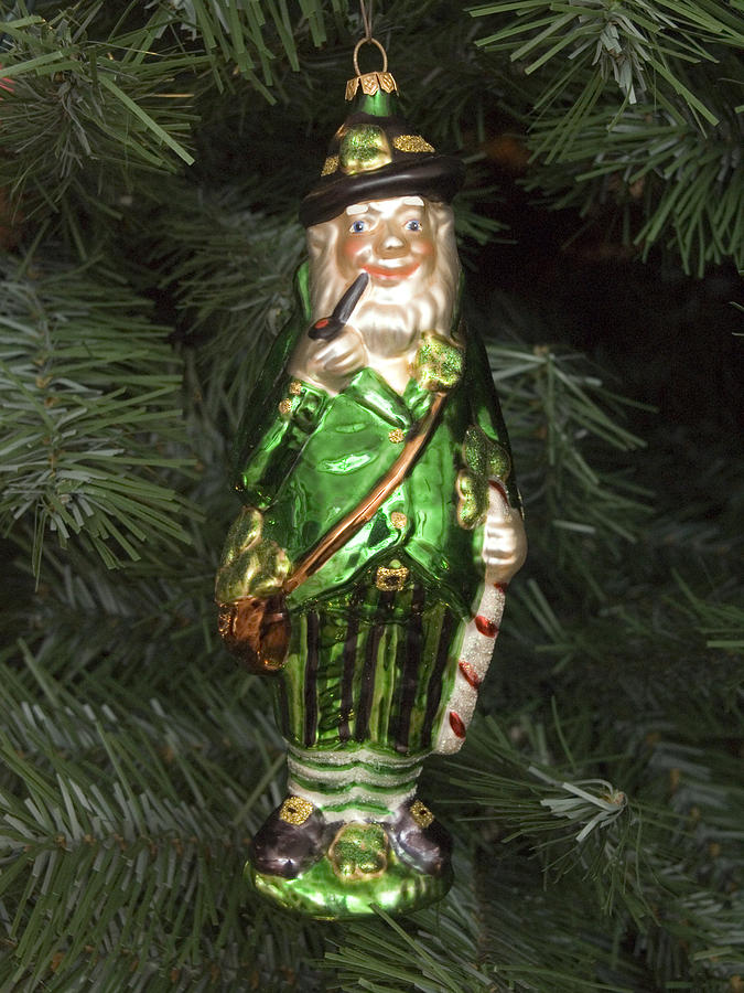 Leprechaun Christmas Ornament Photograph by Sally Weigand
