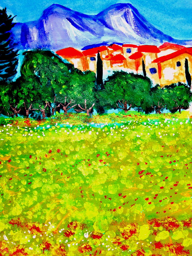 Les Alpilles Painting by Rusty Gladdish