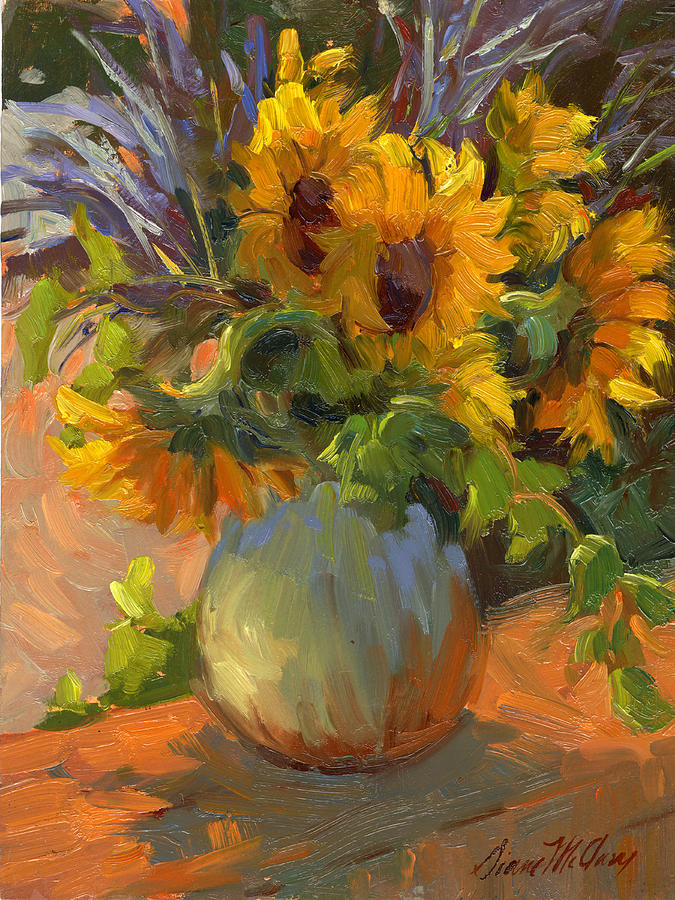 Les Tournesols Painting by Diane McClary