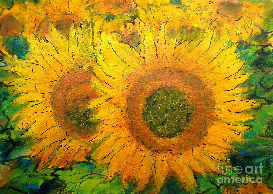 Les Tournesols Painting by Jackie Sherwood
