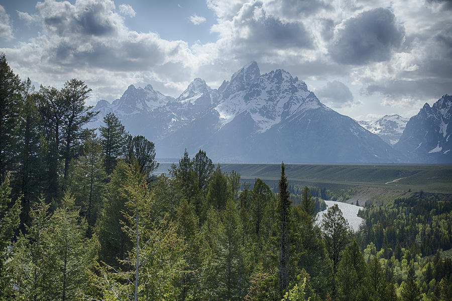 Yellowstone National Park Photograph - Les Trois Tetons by Jack R Perry