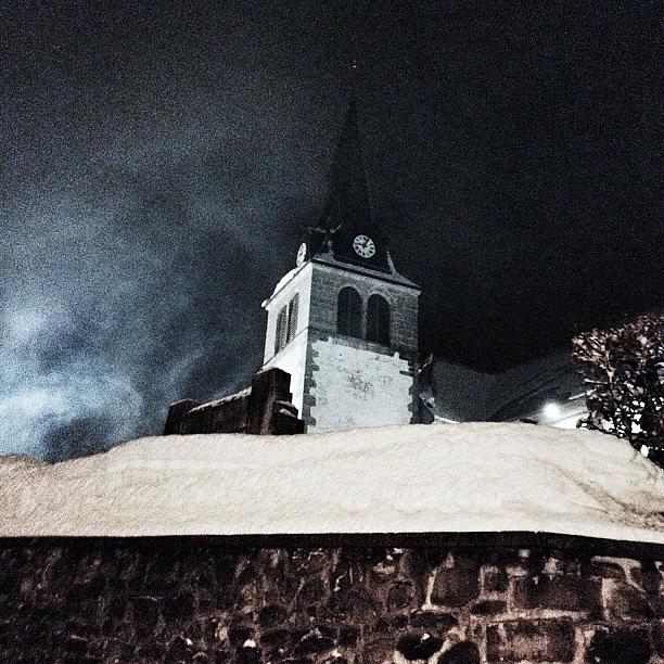 Scenery Photograph - #lesgets #france #snow #church #scenery by Robert Campbell