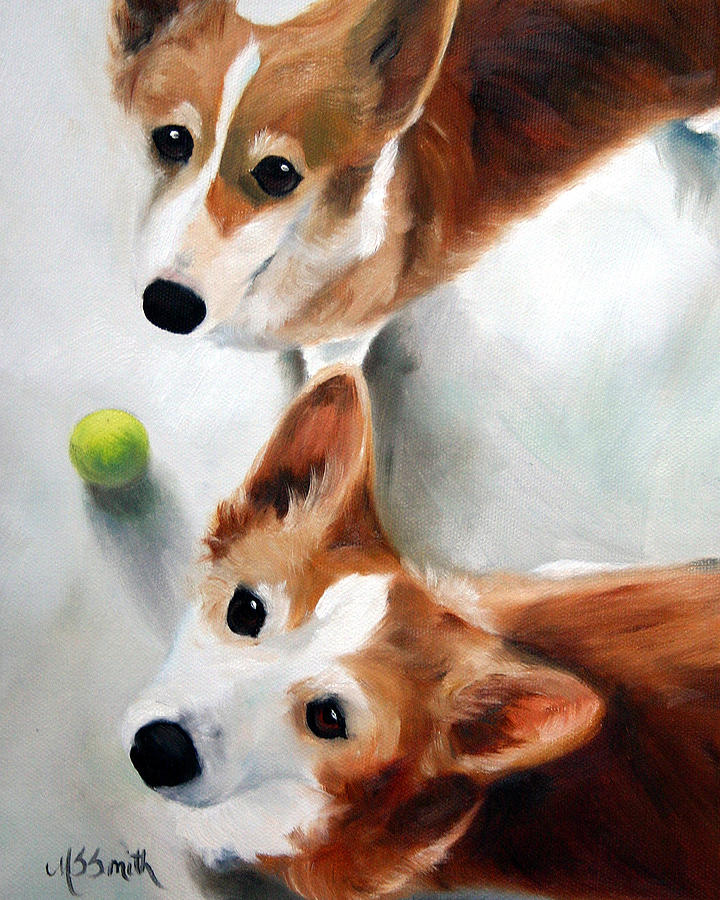 Animal Painting - Lets Play Please by Mary Sparrow