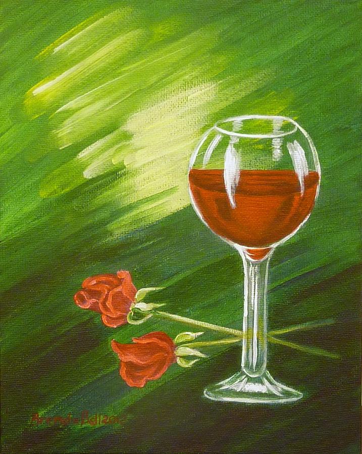 Rose Painting - Lets toast to that by Brenda  Bell