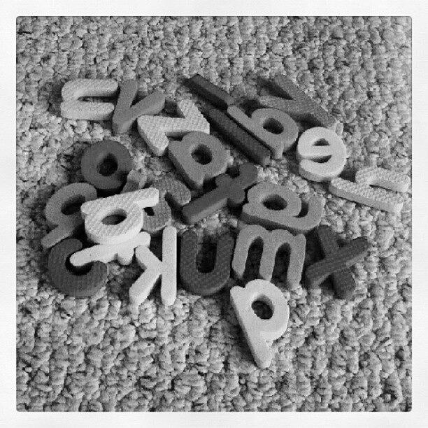 Black And White Photograph - Letters by Amber Abreu