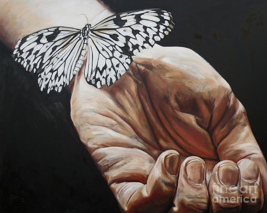 Butterfly Painting - Letting Go by Leigh Banks