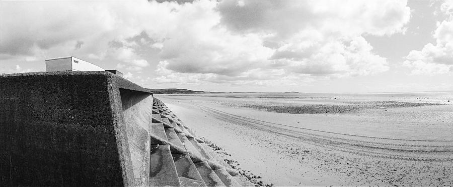 Black And White Photograph - Leven Seawall by Jan W Faul