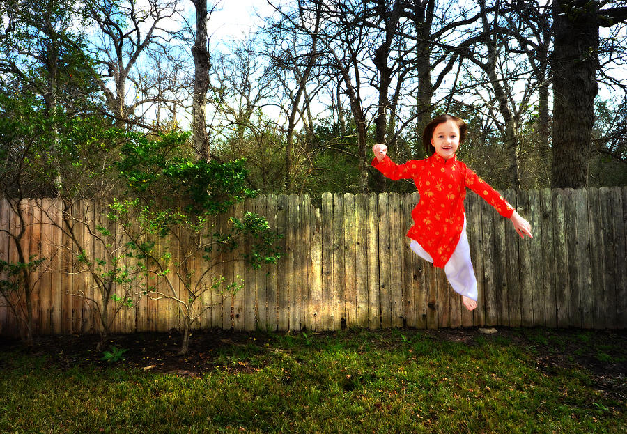 Levitation Portrait of Young Girl Photograph by Nikki Marie Smith