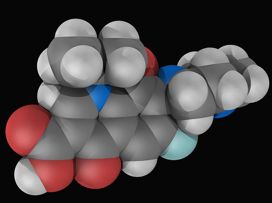 Levofloxacin Drug Molecule Digital Art by Laguna Design