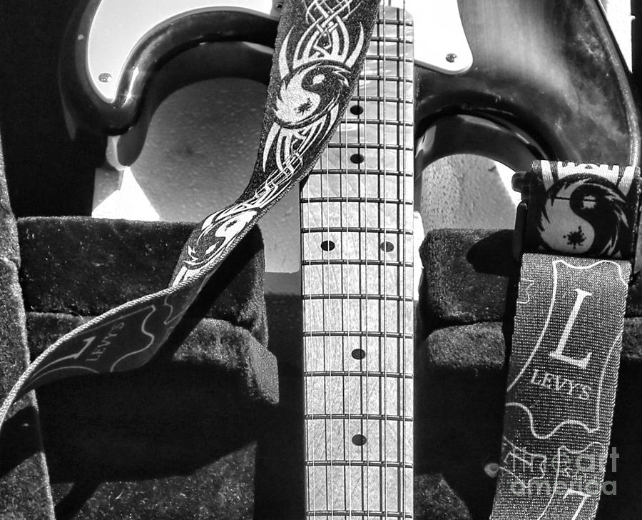 Levys Guitar III BW Photograph by Chuck Kuhn