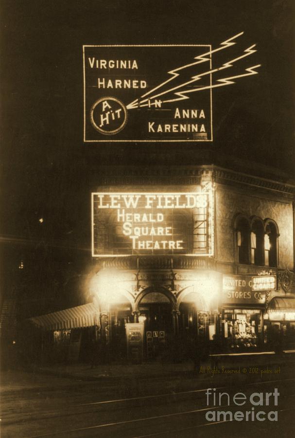 New York City Photograph - Lew Fields Herald Square Theatre by Padre Art