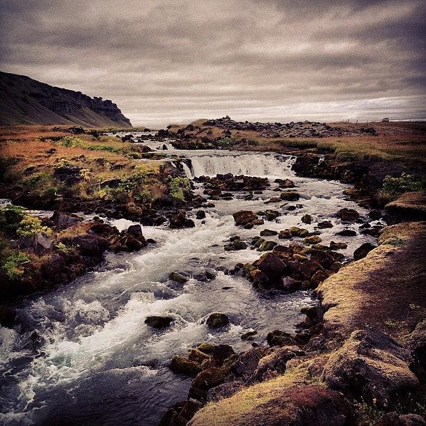 Waterfall Photograph - #lg_roadtrip #reifitjaldi #iceland by Lilja Arnthorsdottir