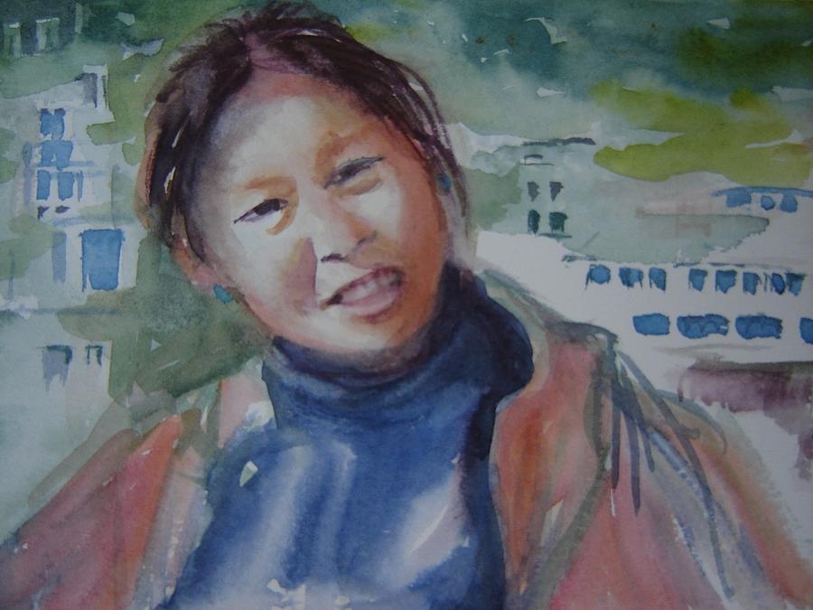 Tibetan Woman Painting - Lhamo-la by Holly Stone