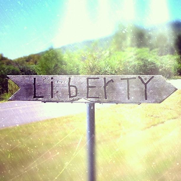 Sign Photograph - Liberty by Dave Edens