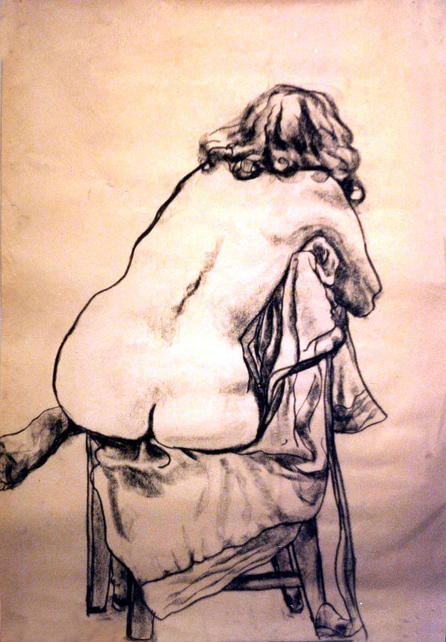 Nude Drawing - Life Drawing 1 by Cheryl Casey Ramirez