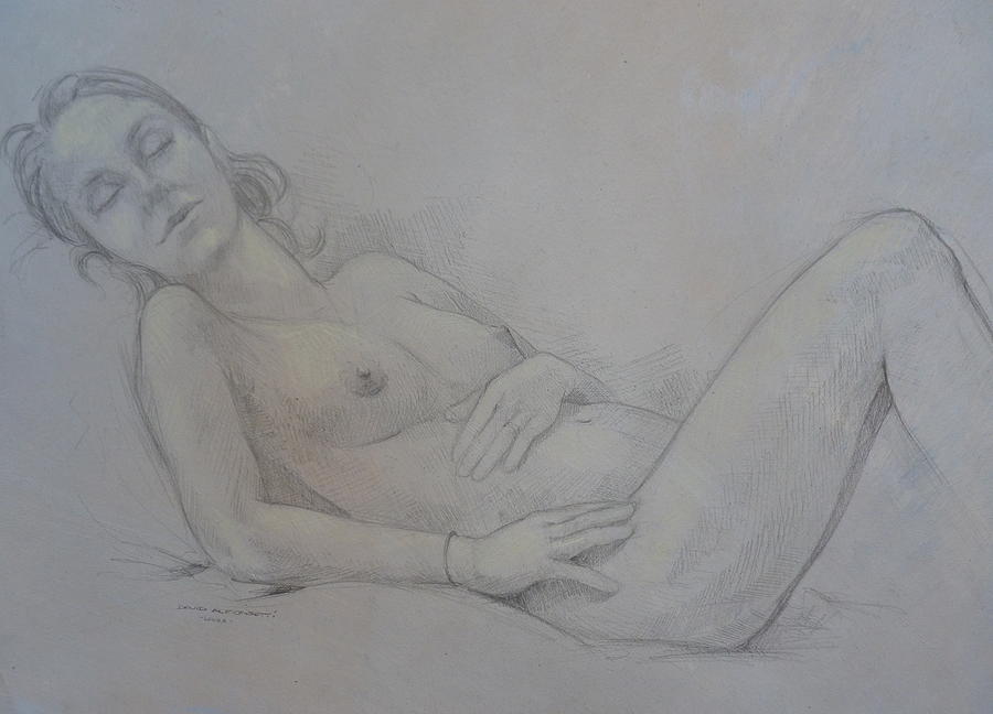 Nude Drawing - Life Drawing by David Alfonsetti