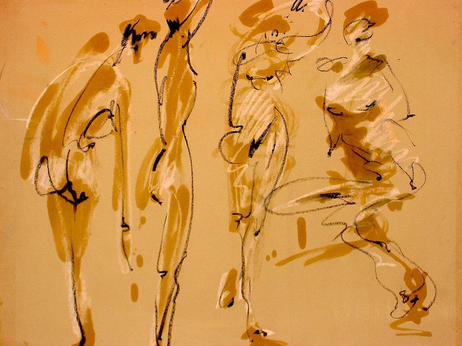 Life Drawing Nine Painting by Les Leffingwell