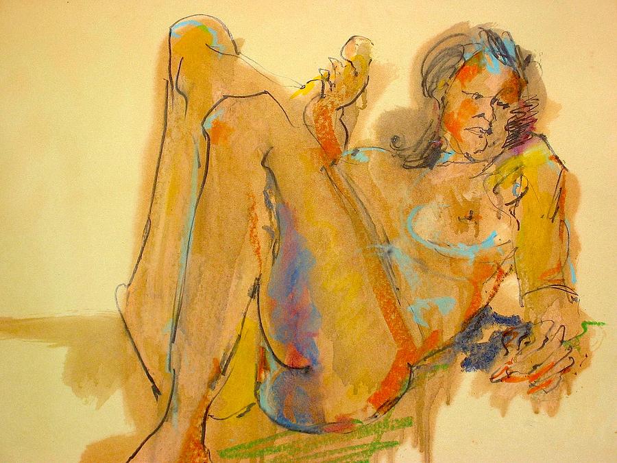 Life Drawing Ten Painting by Les Leffingwell