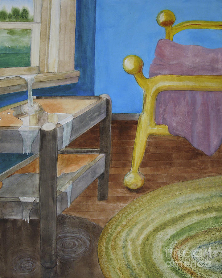 Bed Painting - Life enters the Bedroom by Will Lewis