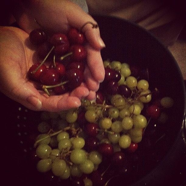 Life Is A Bowl Of Cherries...and Grapes Photograph by Karlynn Holbrook