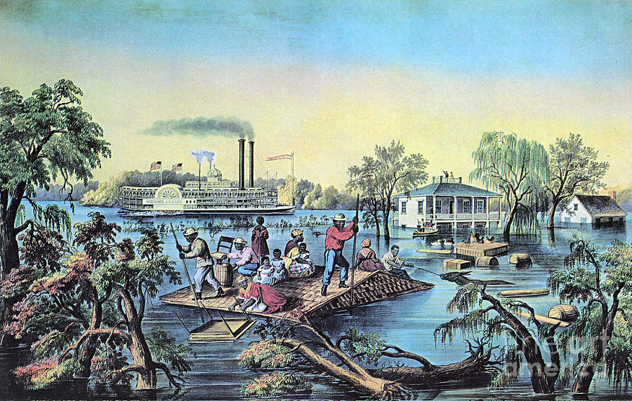 Life On The Mississippi, 1868 Photograph by Photo Researchers