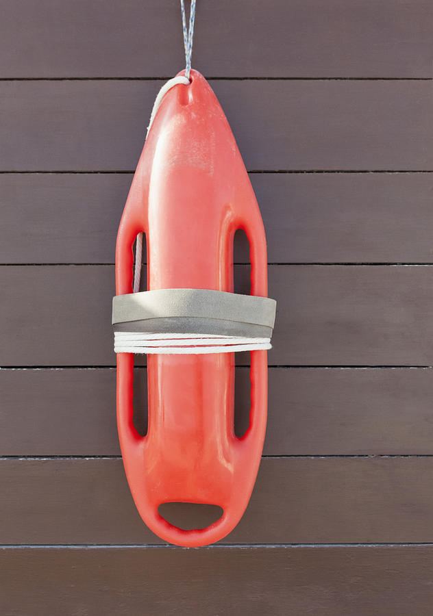 Lifeguard Buoy Hanging On Tower Photograph by Bryan Mullennix