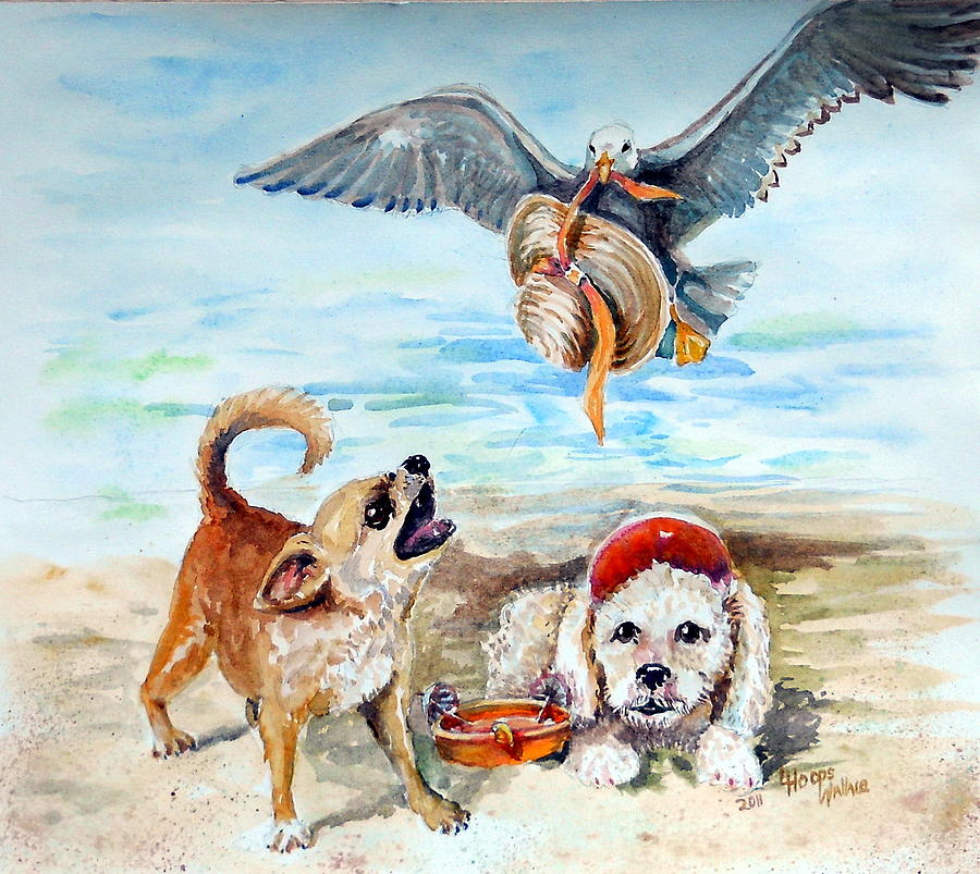 Lifes a Beach Painting by Leslie Hoops-Wallace