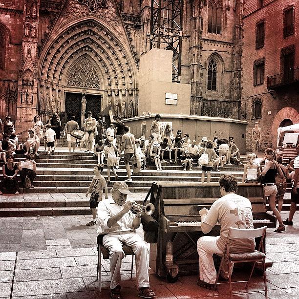 Barcelona Photograph - Lifes Hard. Gotta Play It Loud, Gotta by Reigun  Decena