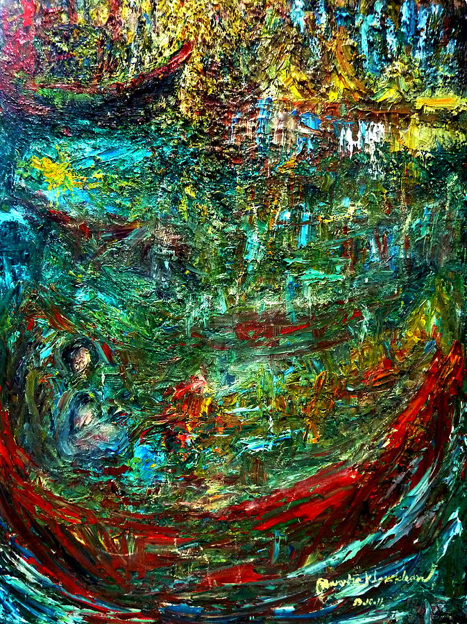 Lifes with the flooding Painting by Wanvisa Klawklean