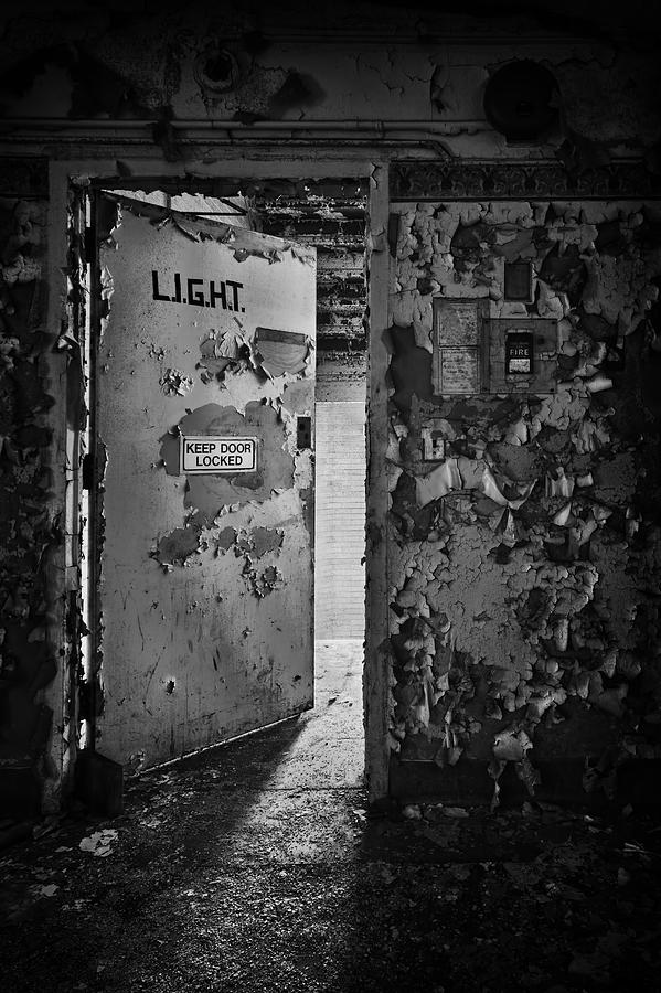 Door Photograph - L.i.g.h.t. by Evelina Kremsdorf