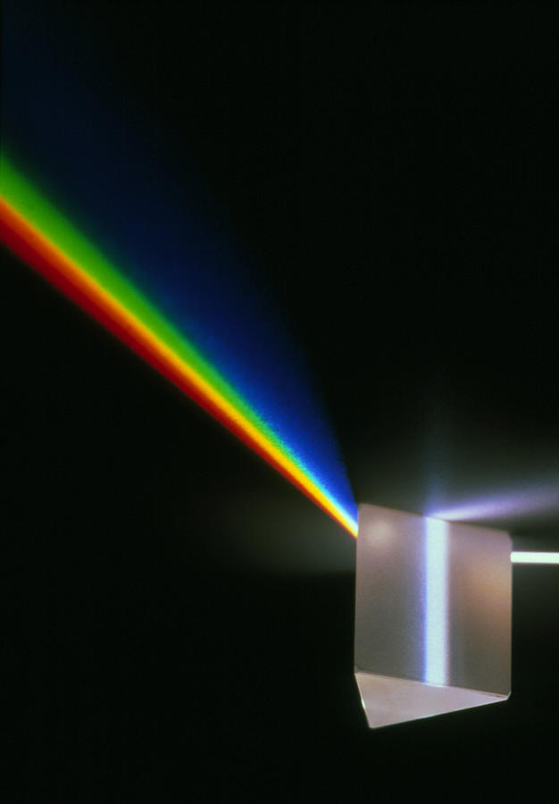 Light Passing Through Triangular Prism Photograph by David Parker