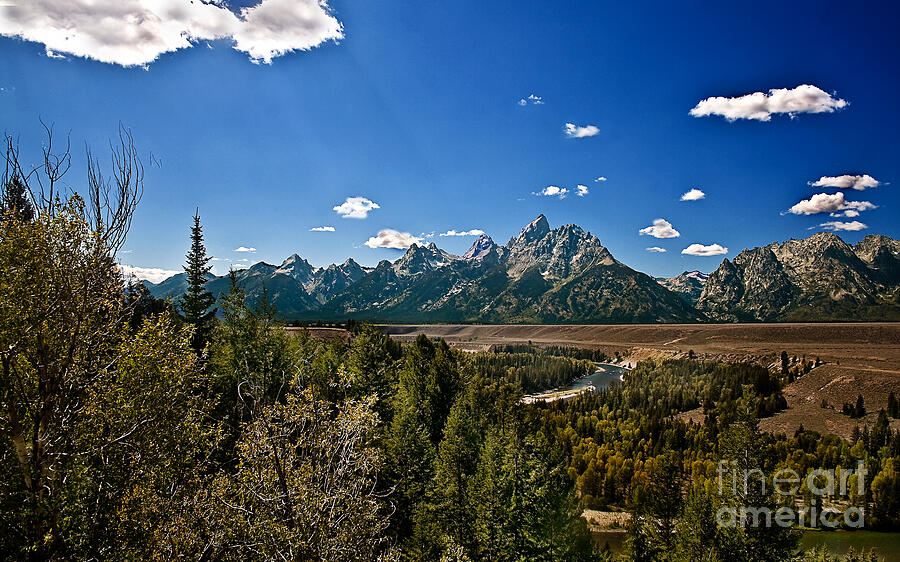 Light Rays on the Grand Tetons Photograph by Robert Bales