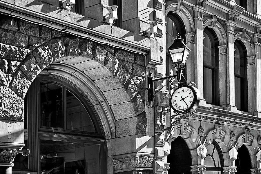 Lighted Clock Photograph by Burney Lieberman