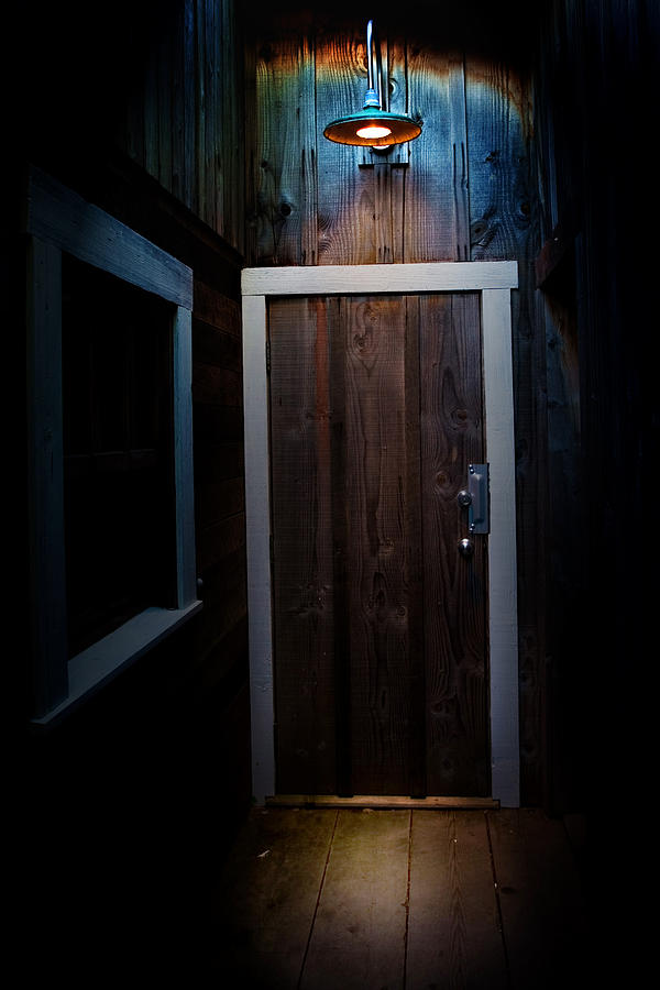 Door Photograph - Lighted Doorway by Raymond Potts