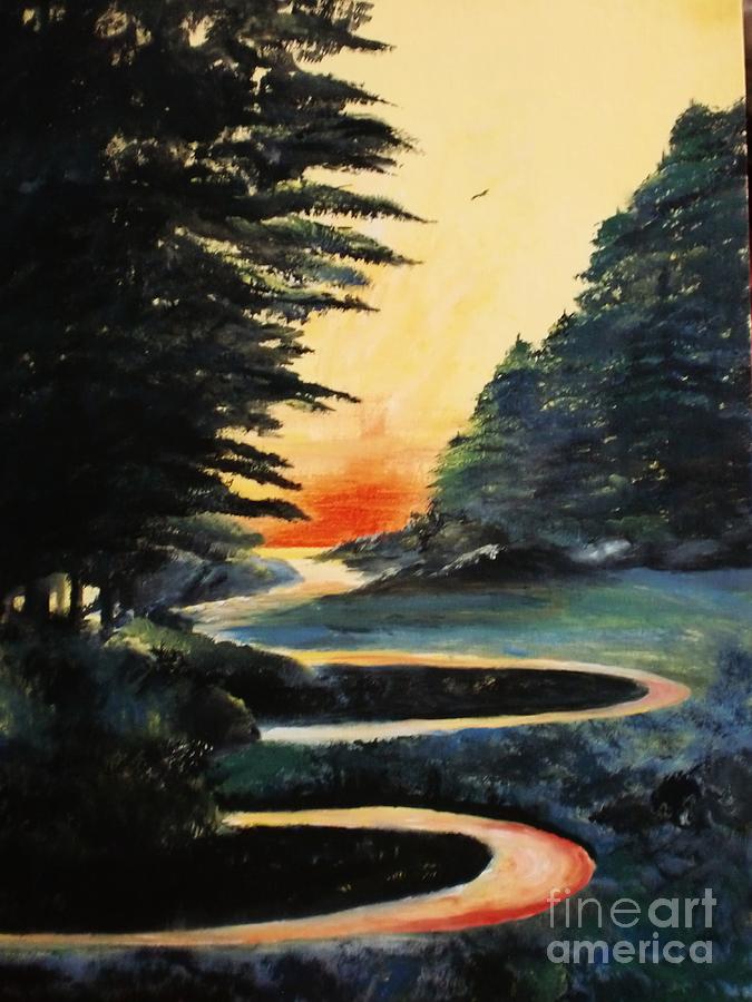 Lighted Path Painting by Trilby Cole