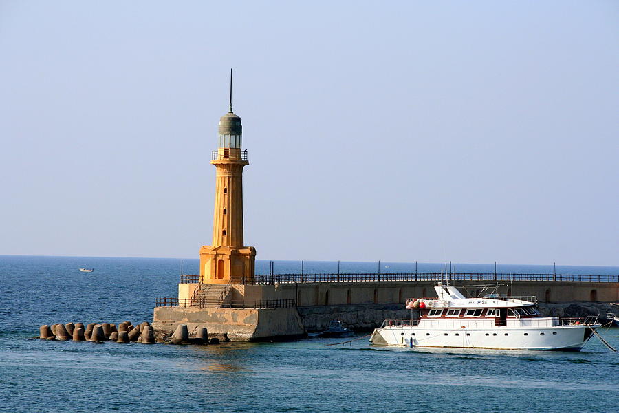 Lighthouse Photograph - Lighthouse along the Corniche by Laurel Talabere