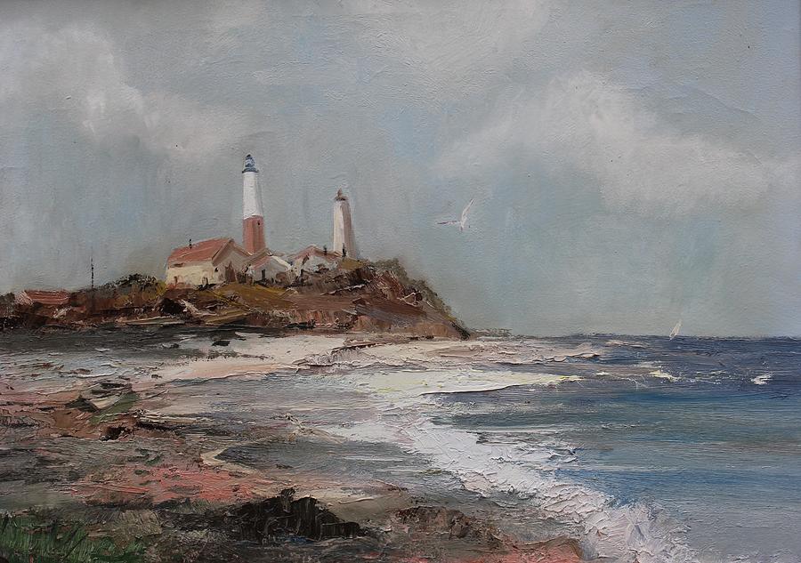 Landscape Painting - Lighthouse Bluff by Barbara Daly