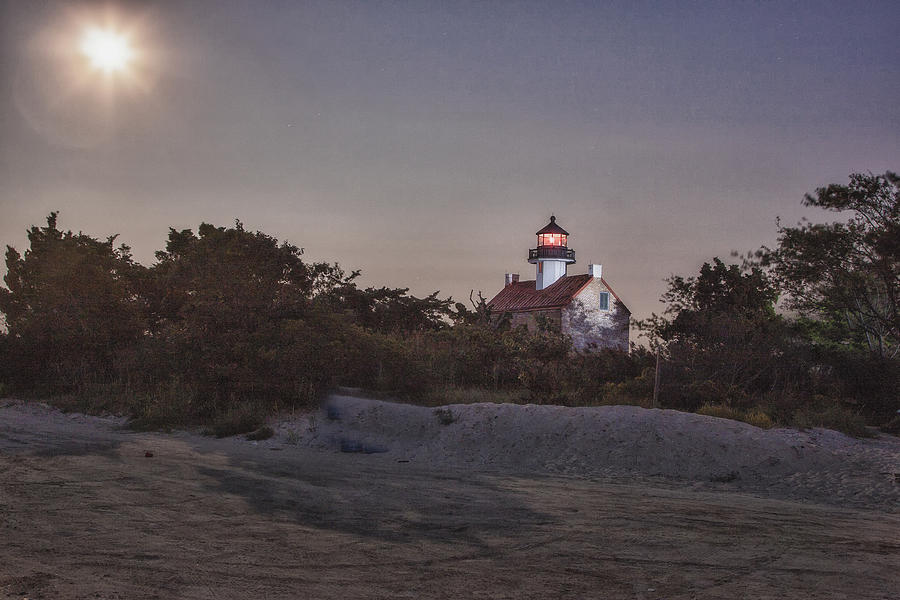 Lighthouse Full Moon II Photograph by Tom Singleton
