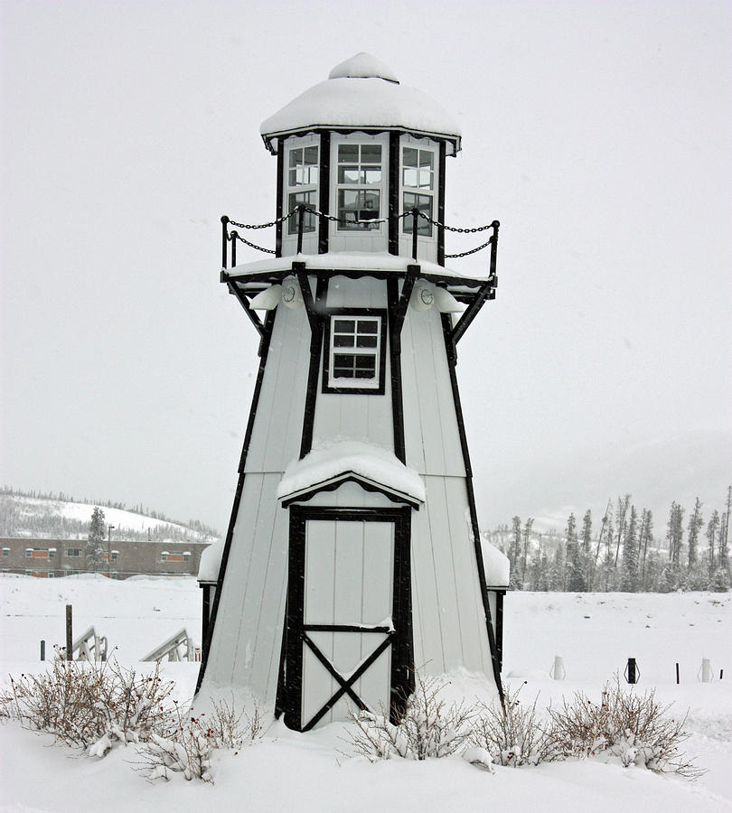 Lighthouse Photograph - Lighthouse in the Snow by Greg Plamp