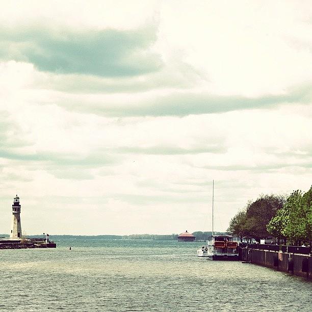 Nature Photograph - #lighthouse #water #canal #harbor by Jenna Luehrsen