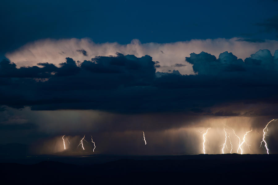 Lightning Photograph - Lightning at Fourteen Thousand Feet by Sean McClay