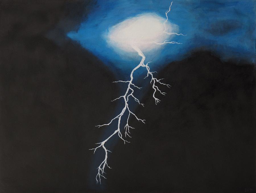 lightning bolt painting