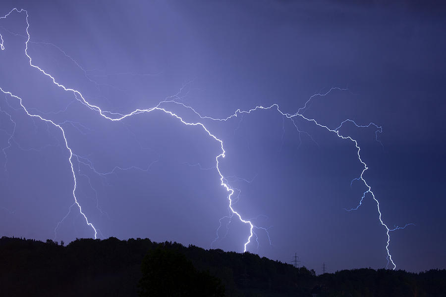 Lightning Photograph by Ian Middleton