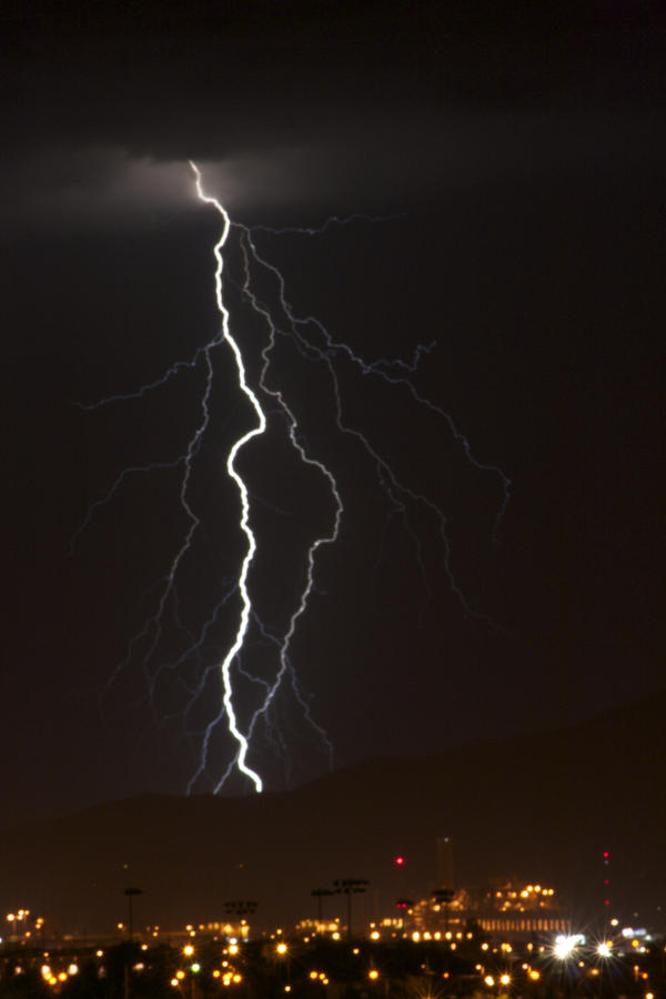 Tucson Photograph - Lightning Over Tucson- Color by Bill Eggert