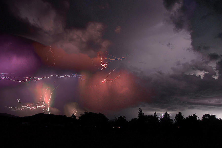Lightning Pioneeer Valley Arizona July 21 2012 Photograph by Brian Lockett