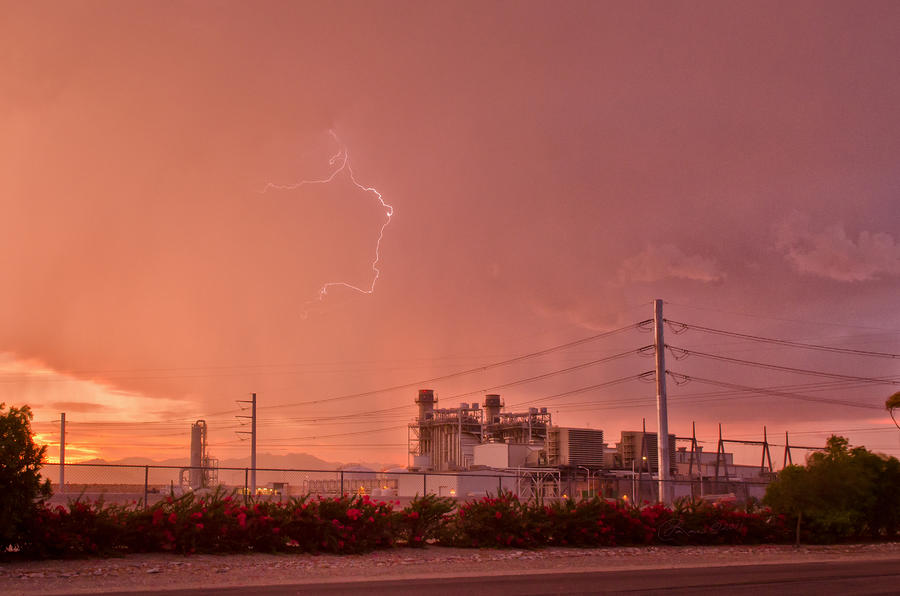 Sunset Photograph - Lightning Power by La Rae  Roberts
