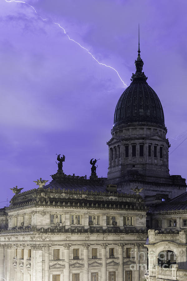 Cityscape Photograph - Lightning Strike by Balanced Art
