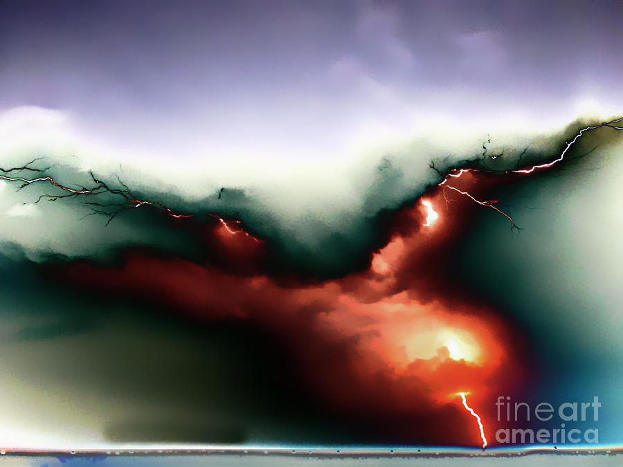 Abstract Photograph - Lightning Strike by Graham Taylor